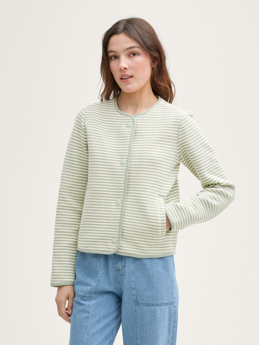 jacke mit streifenmuster