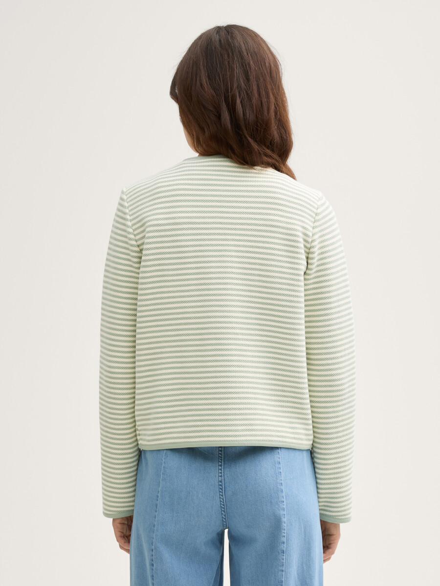 jacke mit streifenmuster