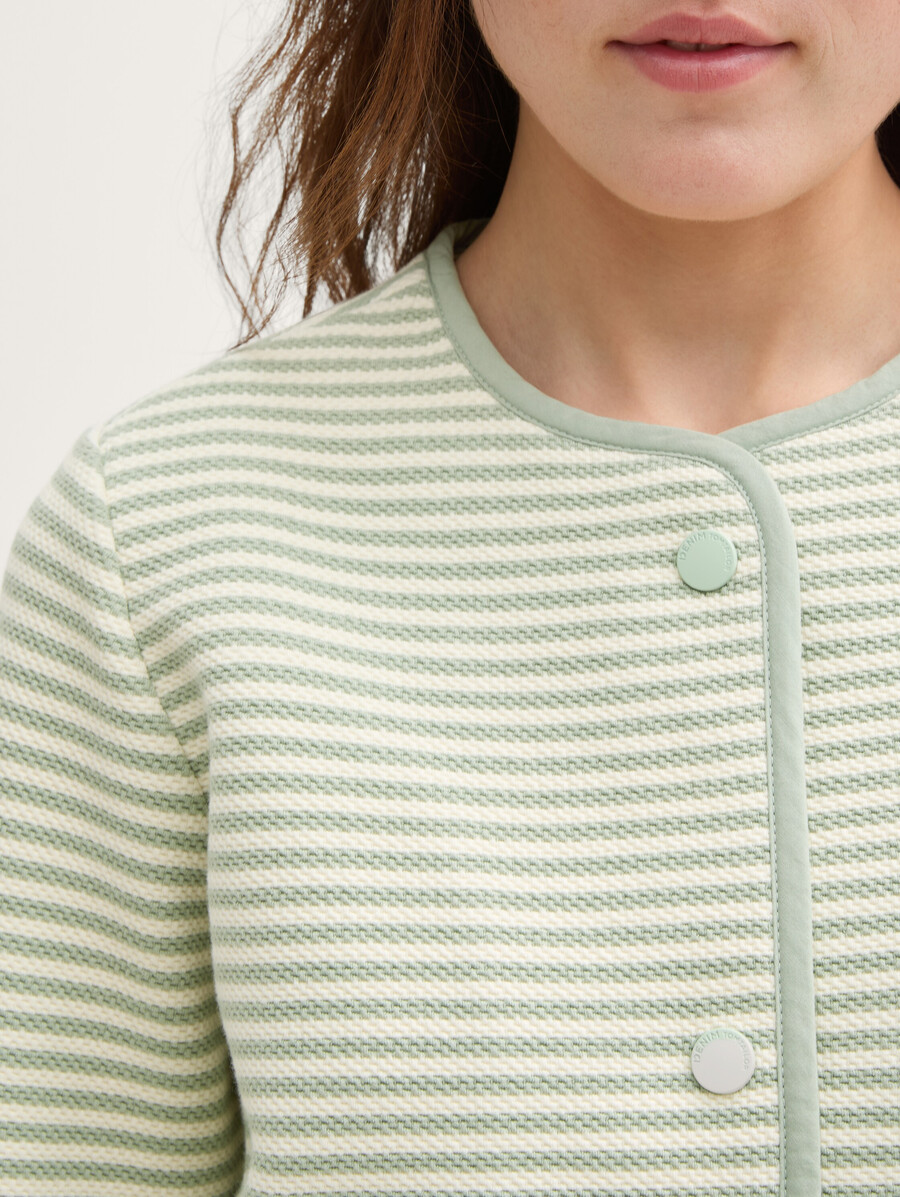 jacke mit streifenmuster