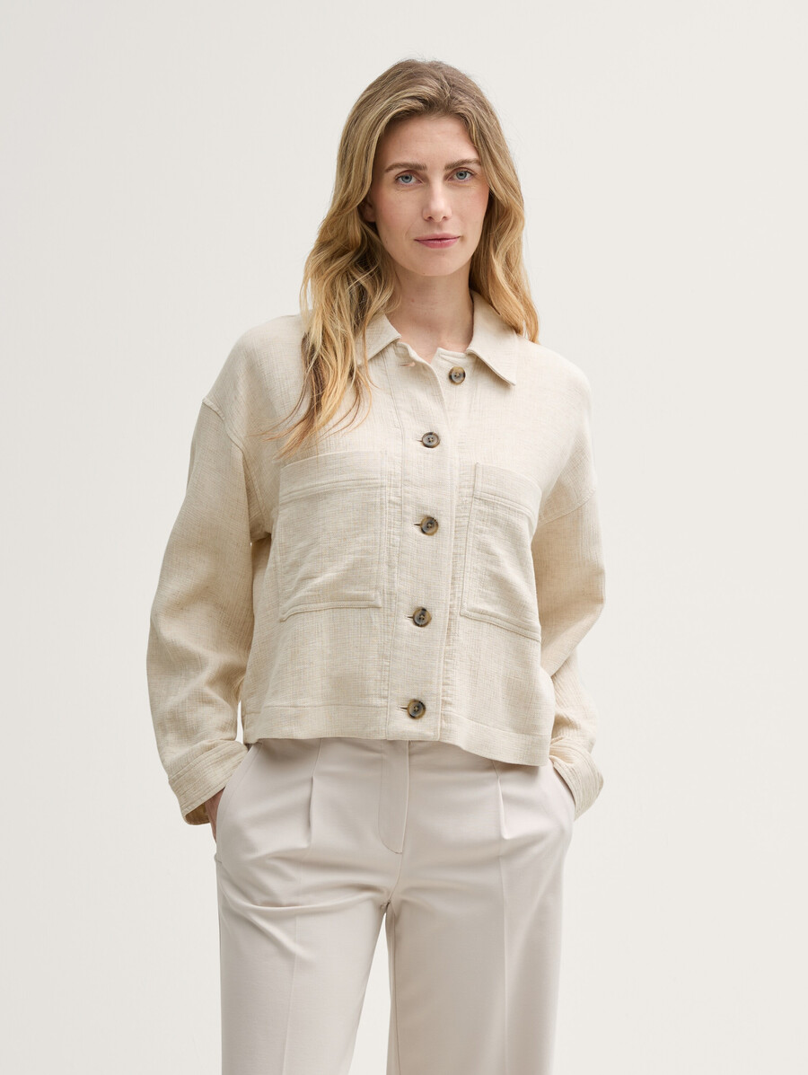 oversize-jacke aus leinen
