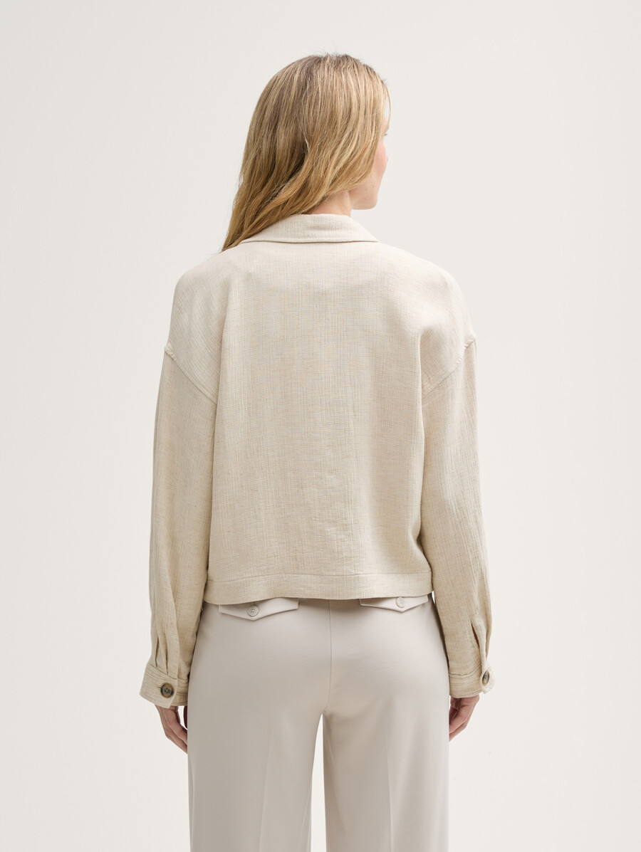 oversize-jacke aus leinen
