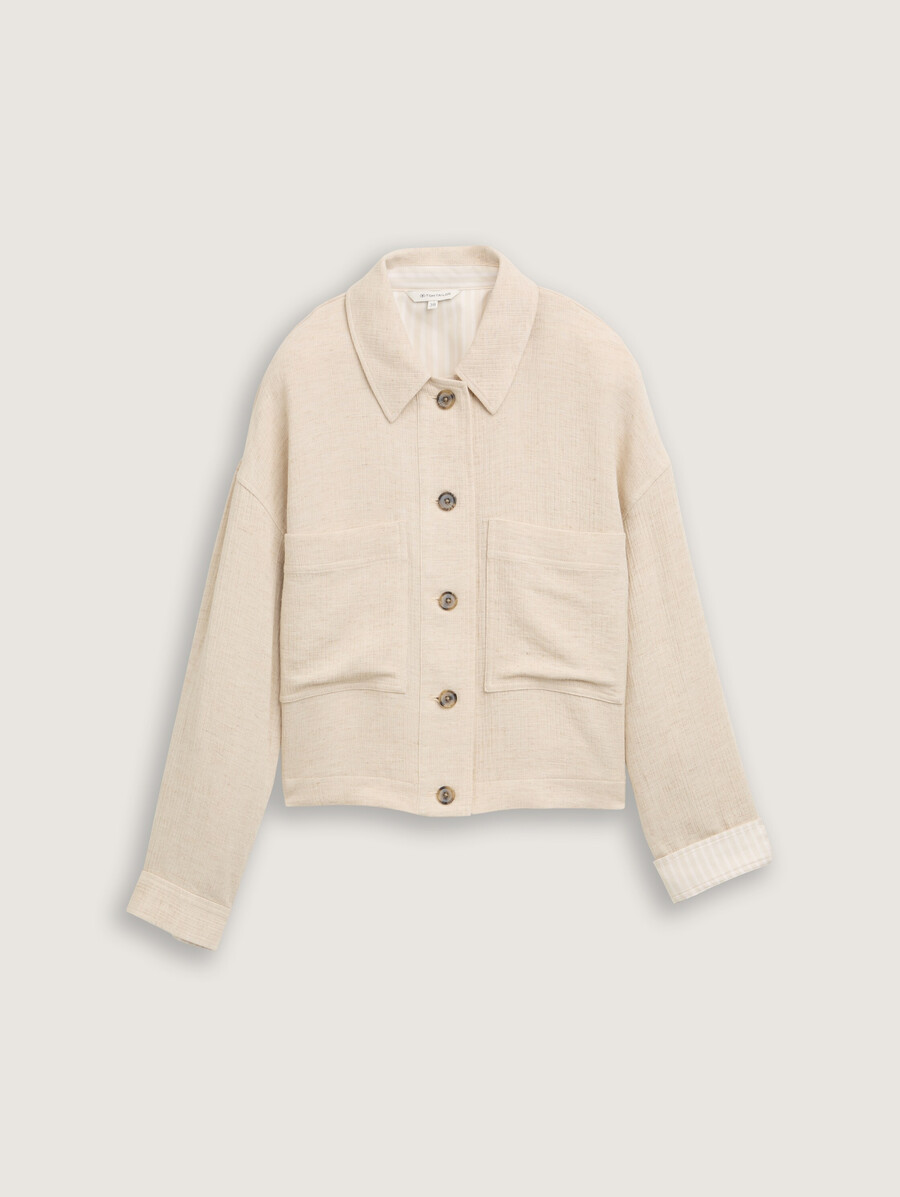 oversize-jacke aus leinen