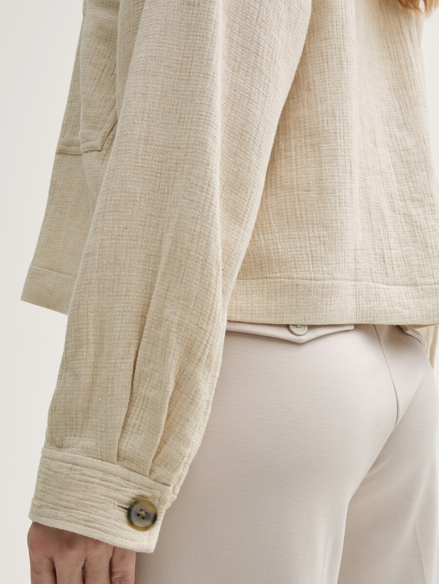 oversize-jacke aus leinen