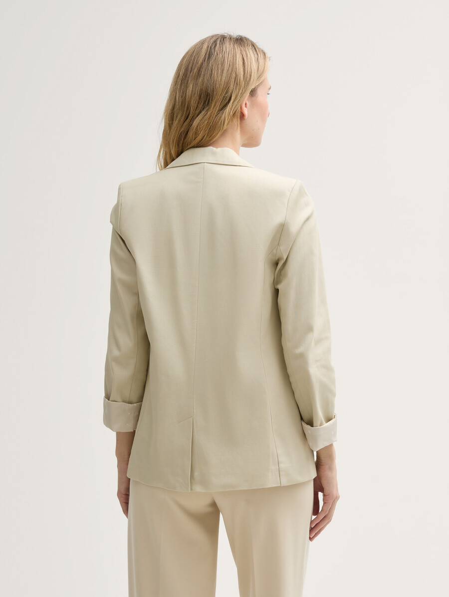 blazer in regulärer passform aus twill