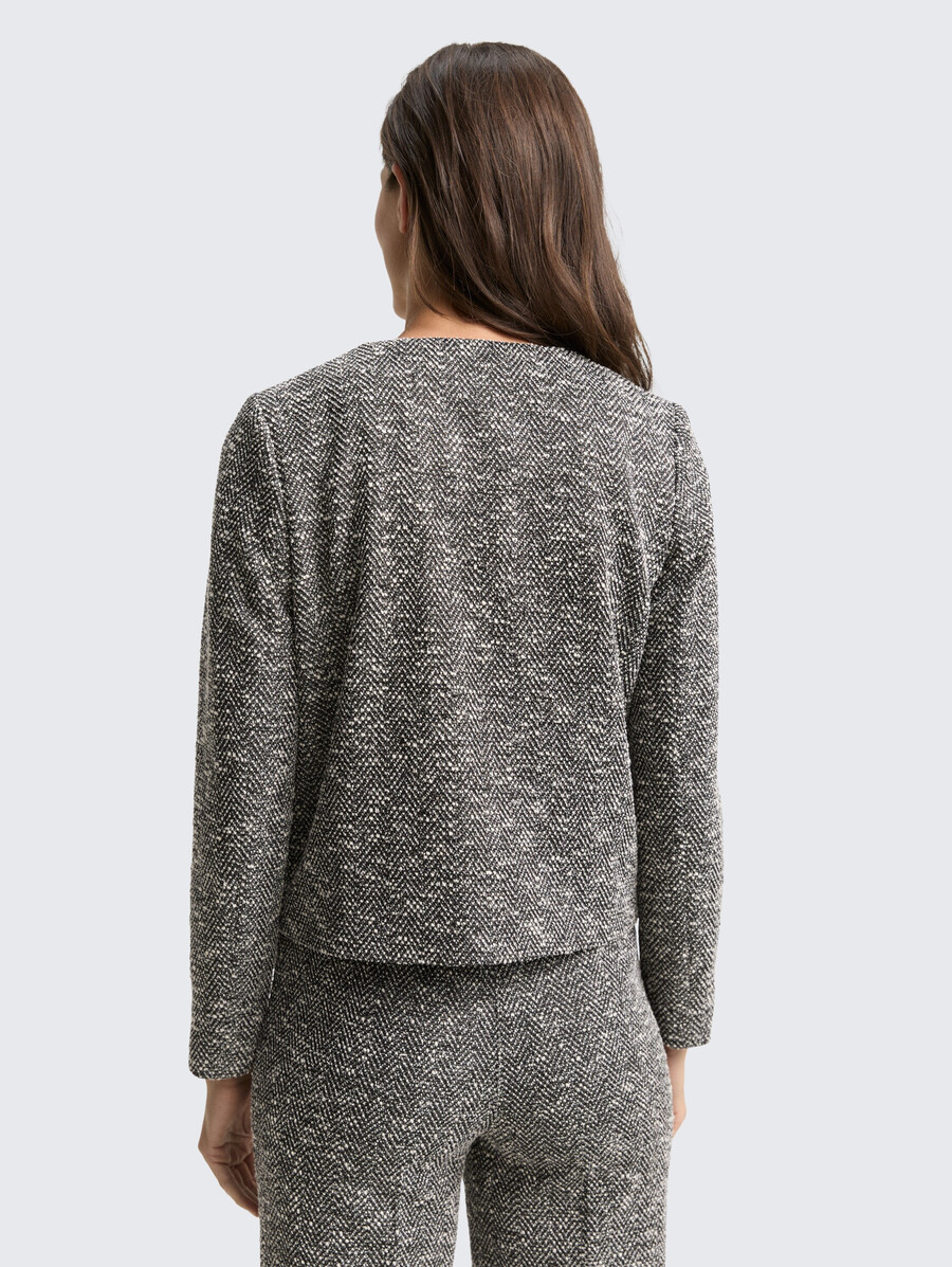 bouclé-jacke in regulärer passform