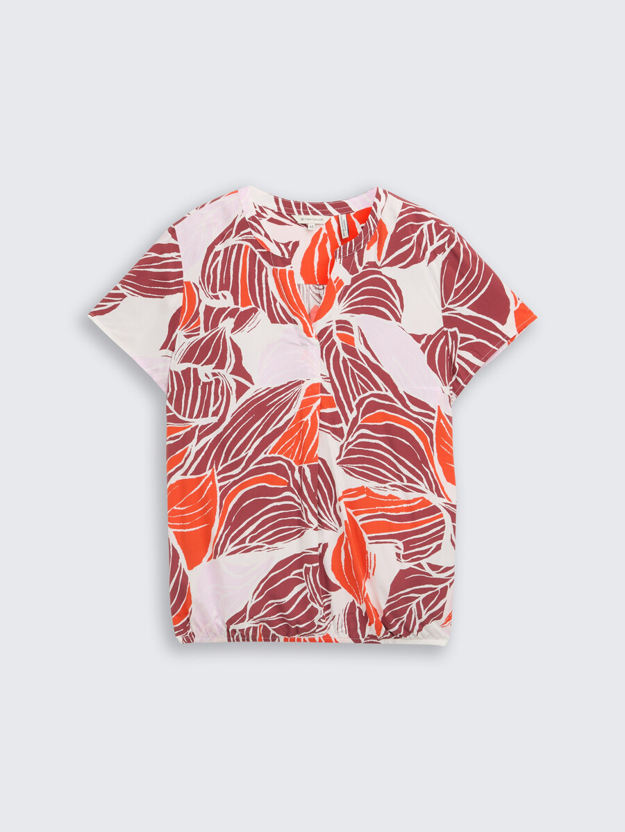 plus size - gemusterte bluse