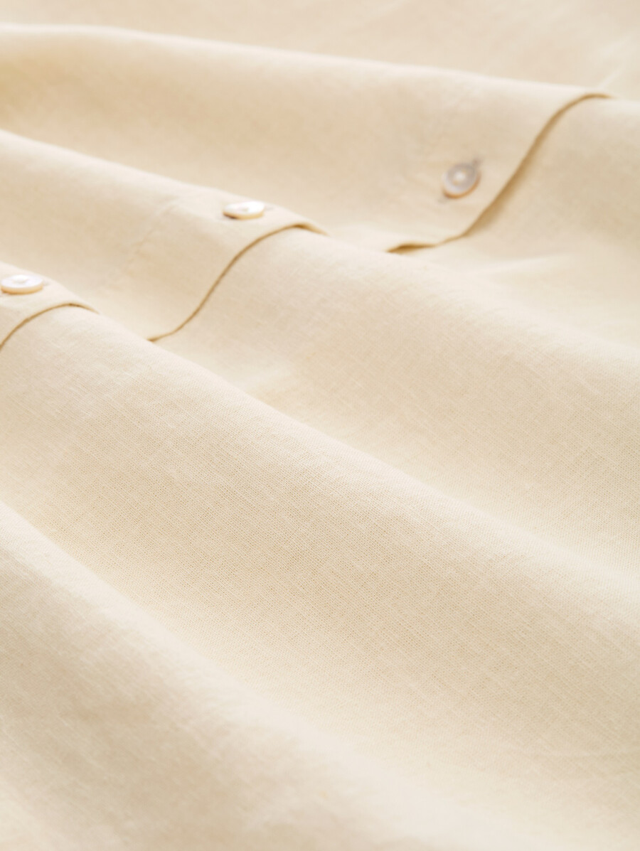 locker geschnittene bluse mit leinenanteil