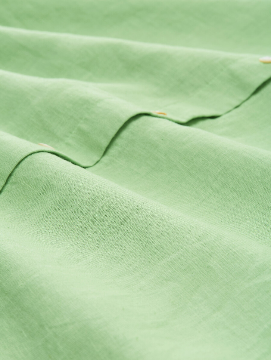 locker geschnittene bluse mit leinenanteil