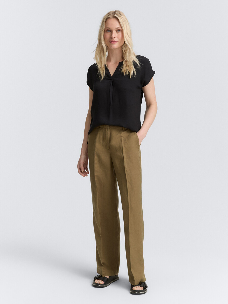 ttlea weite hose mit leinenanteil