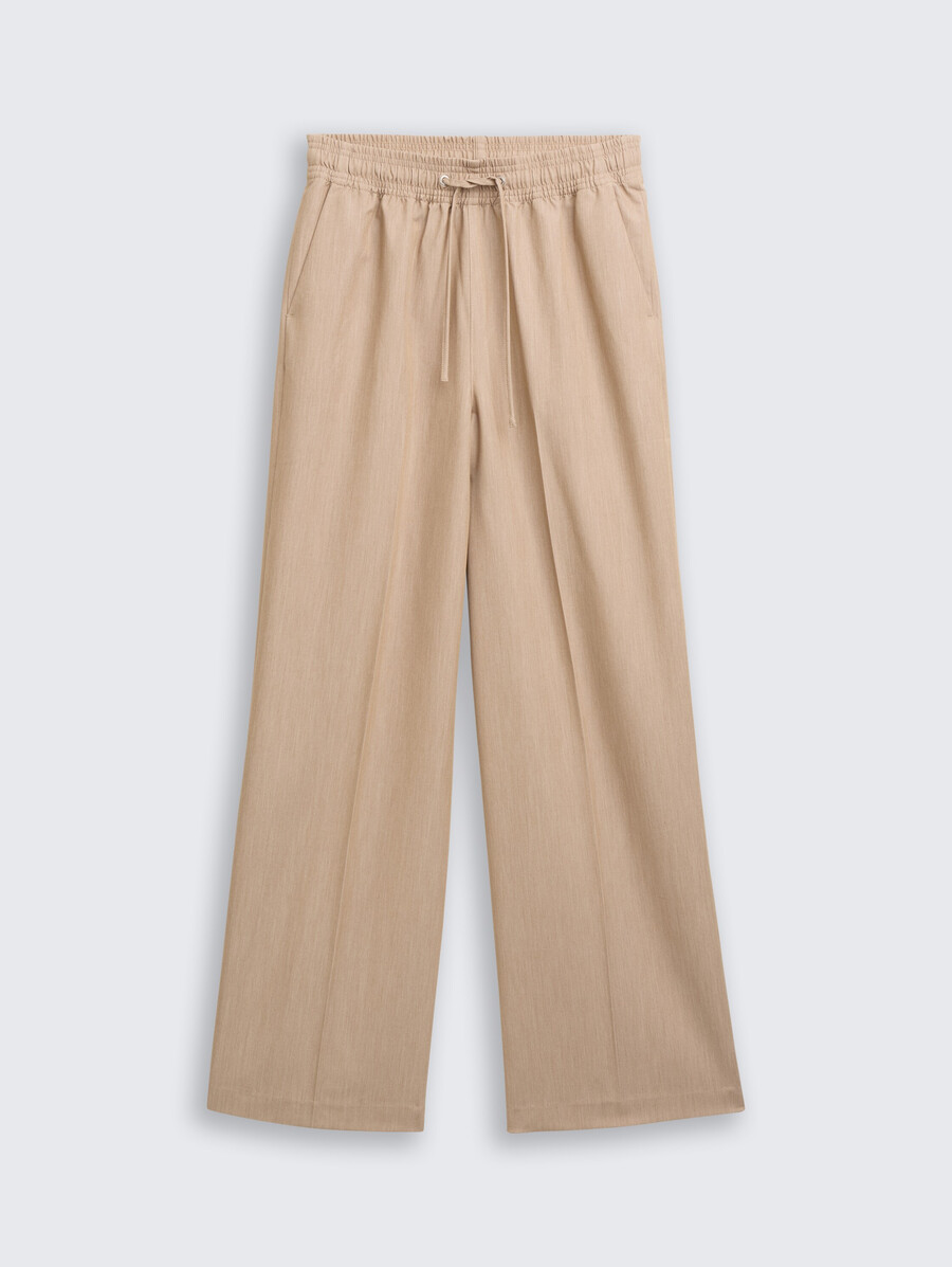 weit geschnittene hose mit kordelzug