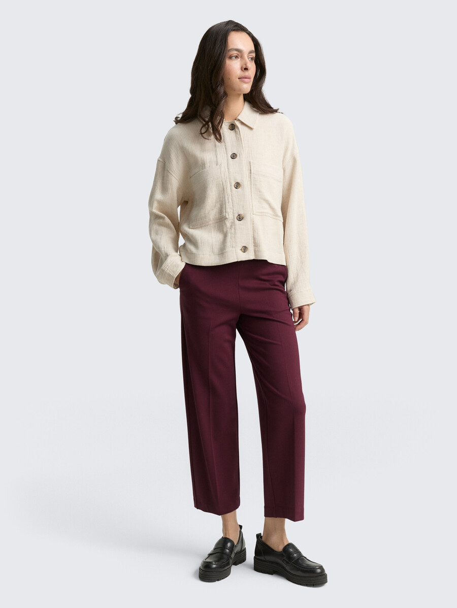 cropped ttmia straight pants