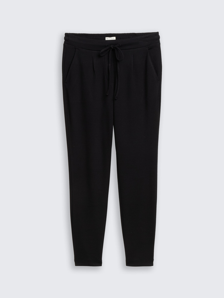 locker sitzende jacquard-hose mit kordelzug