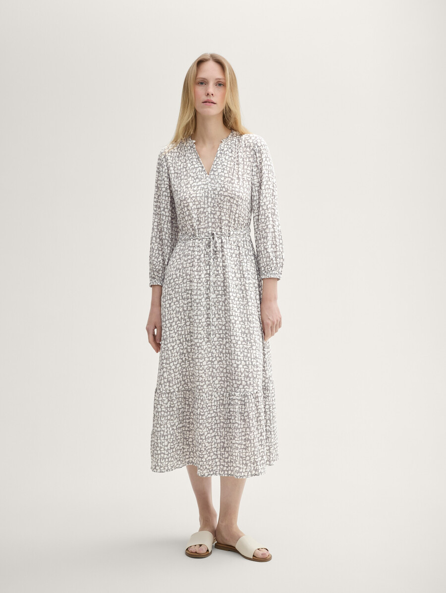 gemustertes maxikleid mit lenzing ecovero