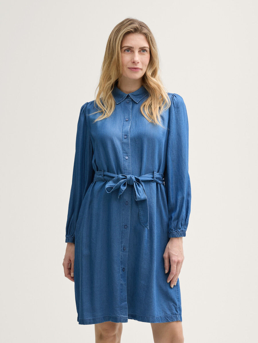 blusenkleid mit gürtel