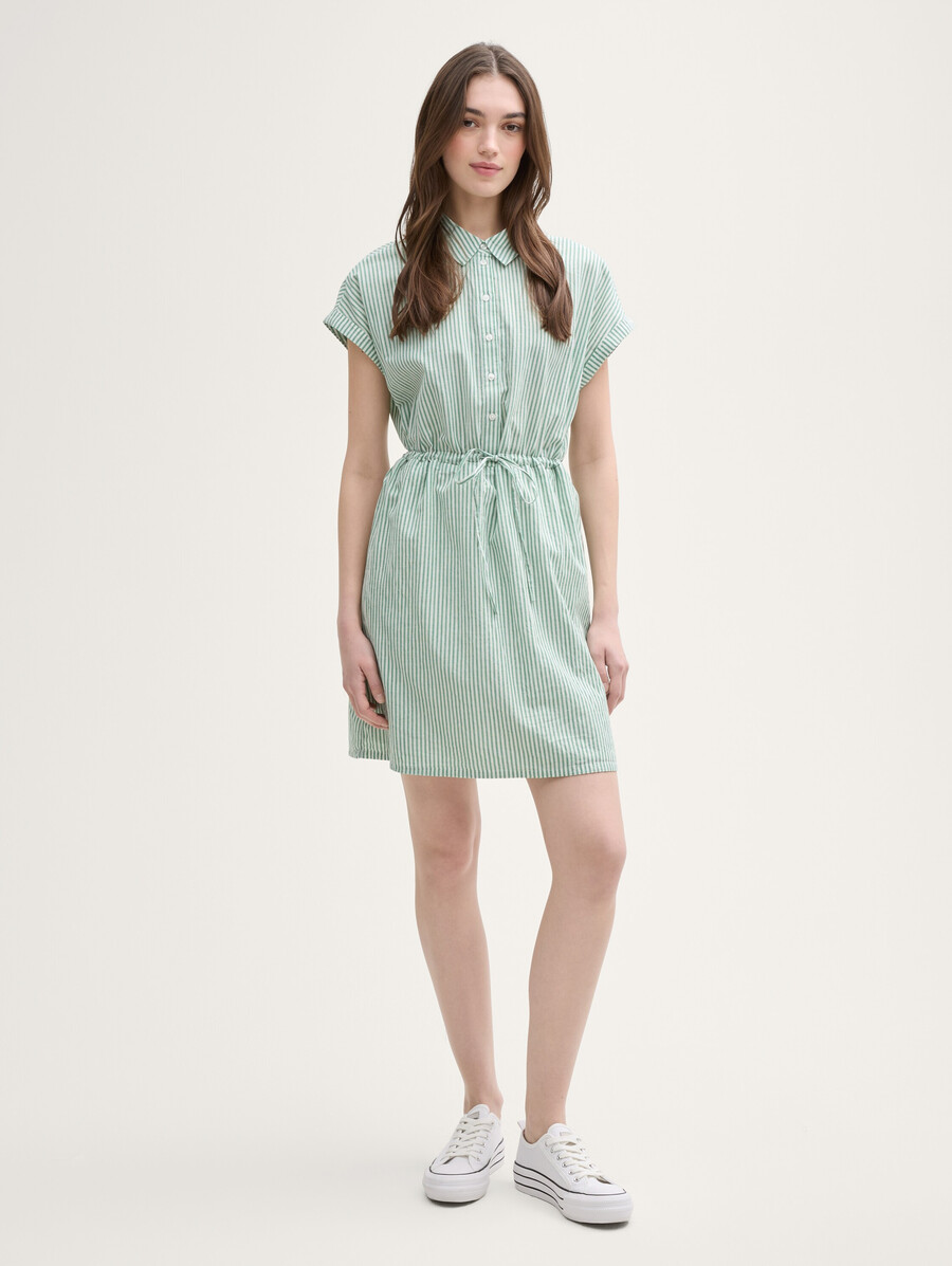 miniblusenkleid mit streifenmuster
