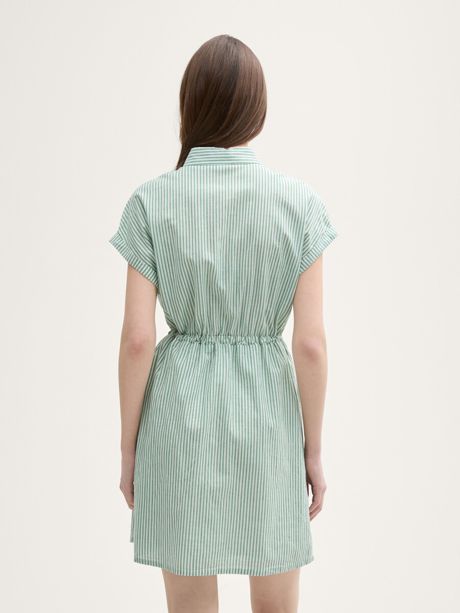 miniblusenkleid mit streifenmuster