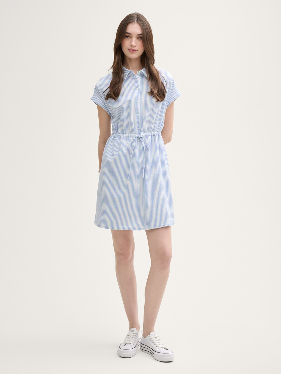 miniblusenkleid mit streifenmuster