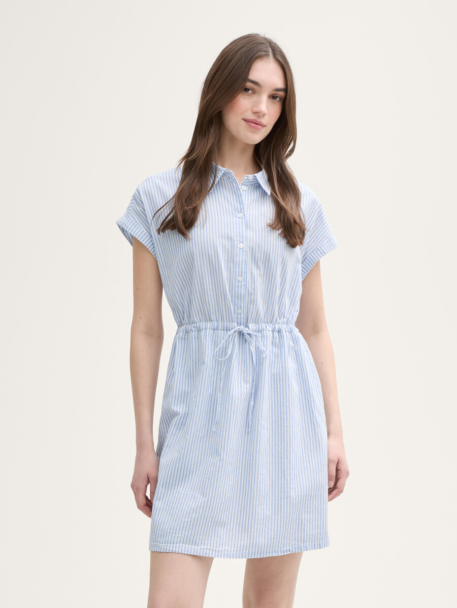 miniblusenkleid mit streifenmuster