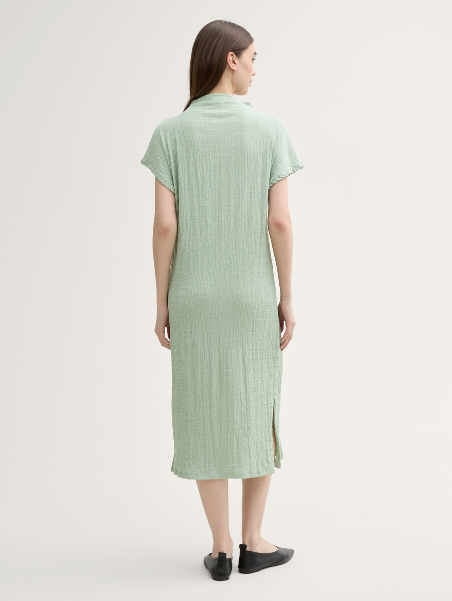 midikleid mit stehkragen