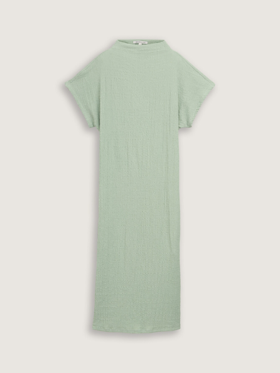midikleid mit stehkragen