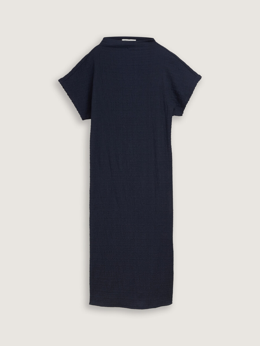 midikleid mit stehkragen