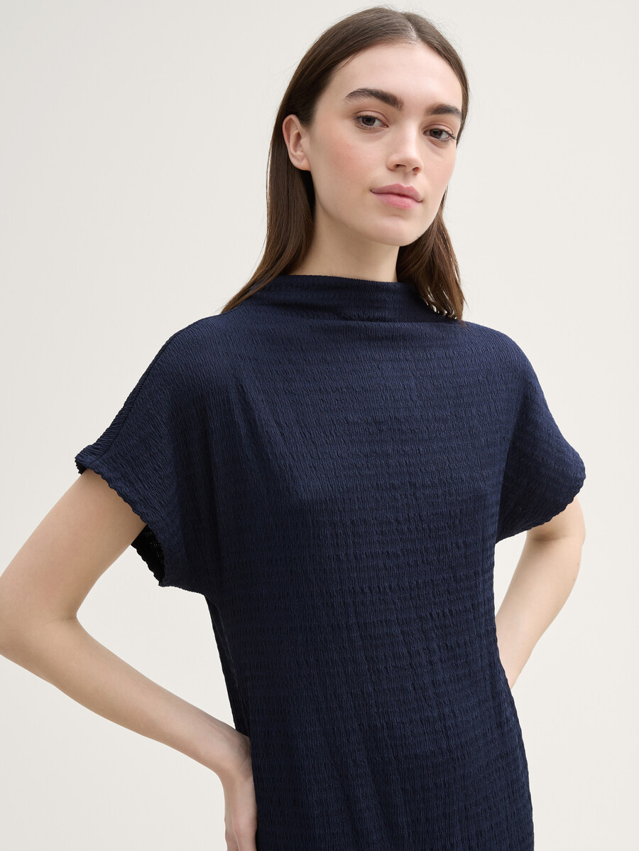 midikleid mit stehkragen
