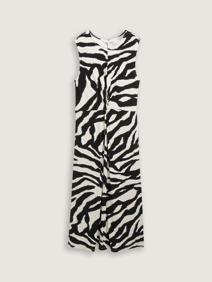 jersey-midikleid mit knotendetail