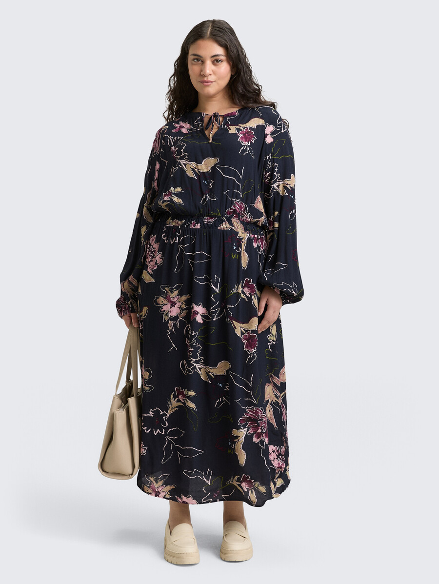 plus size - maxikleid mit blumenmuster