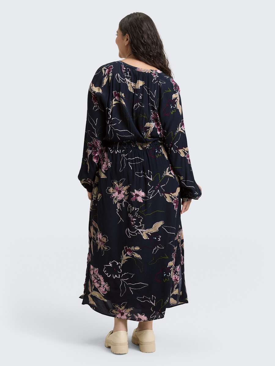 plus size - maxikleid mit blumenmuster