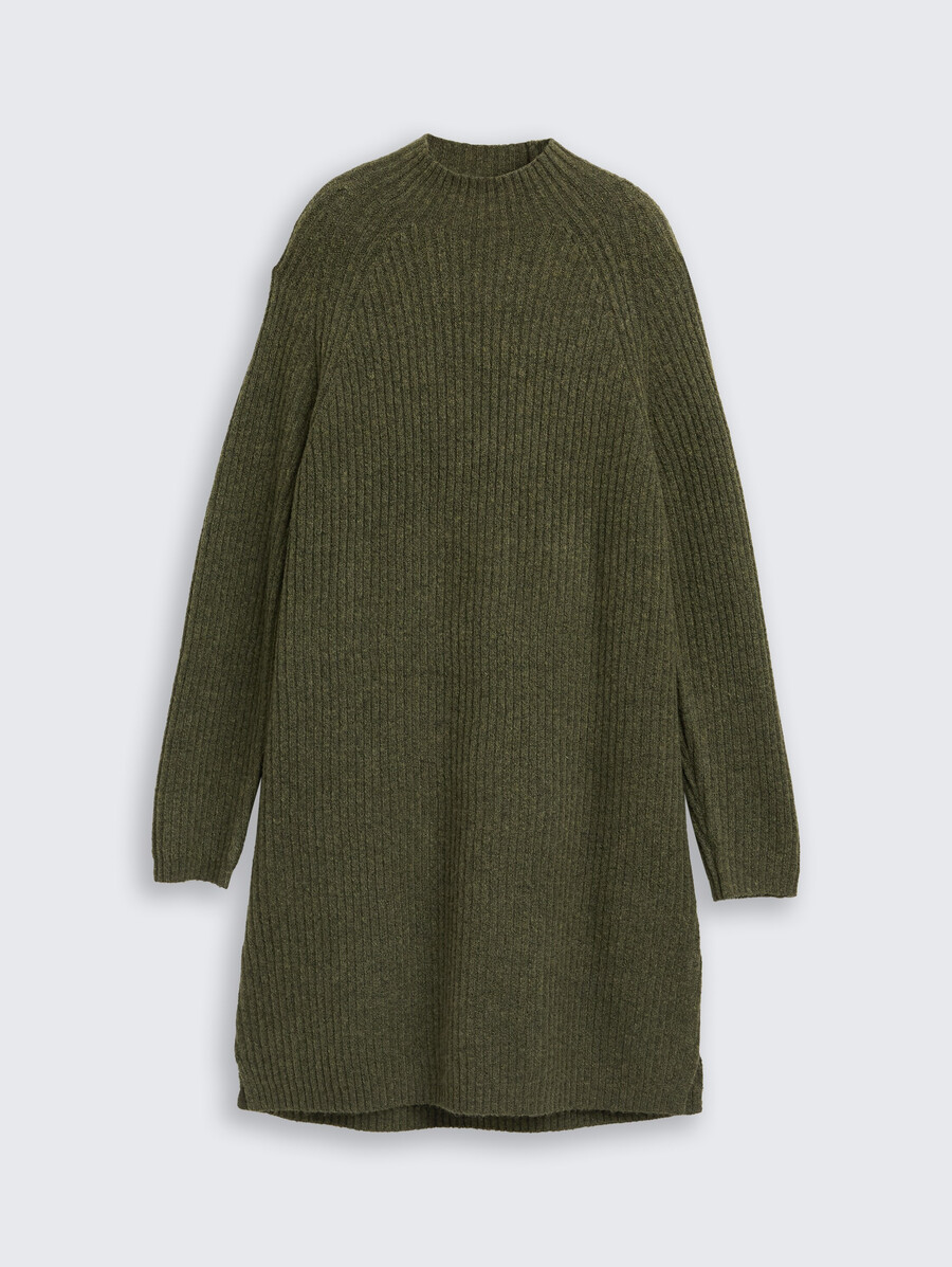 strickkleid mit stehkragen