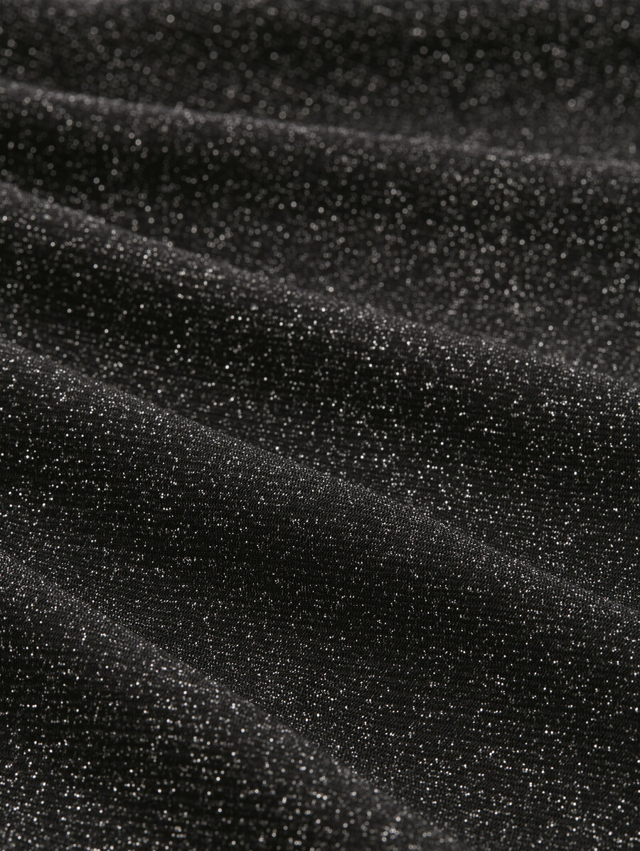 midi-meshkleid mit glitzereffekt