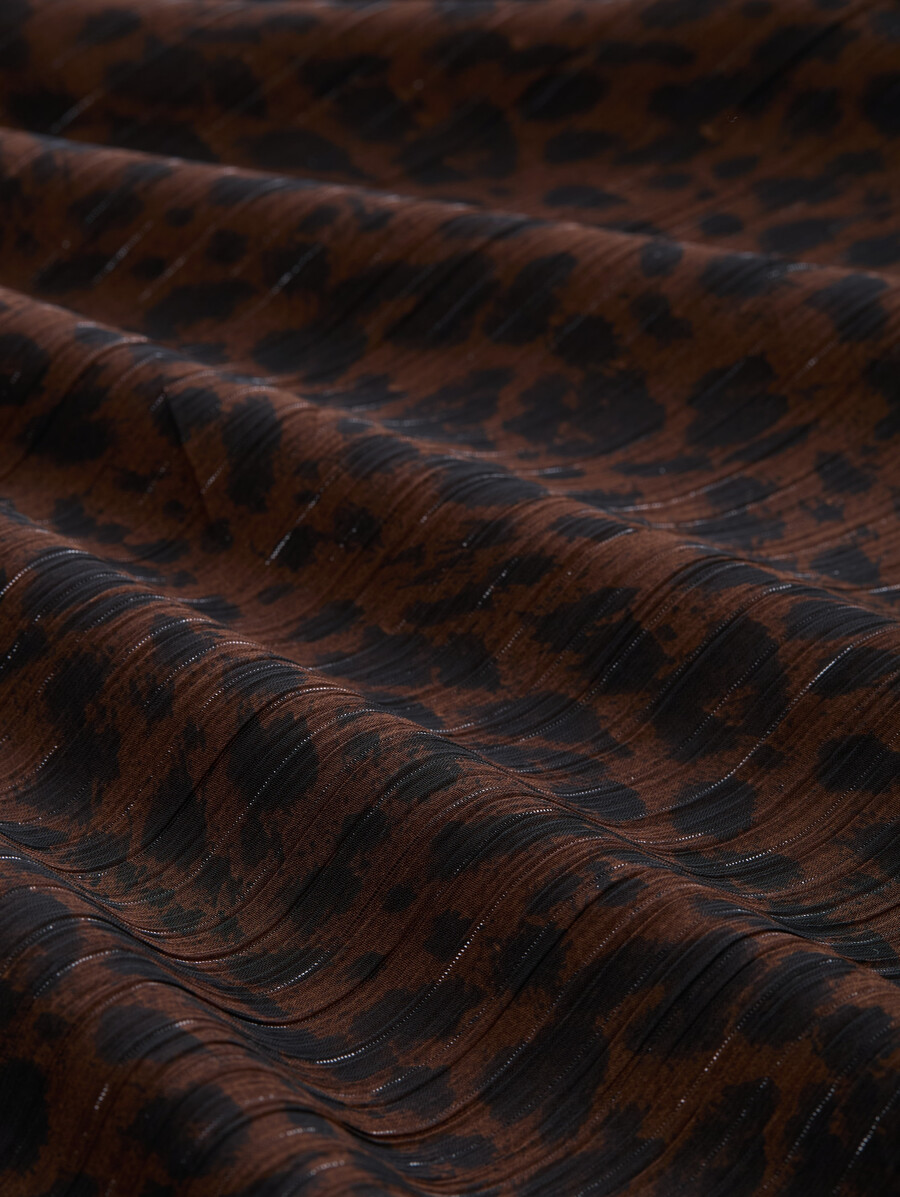 chiffonkleid mit leopardenmuster