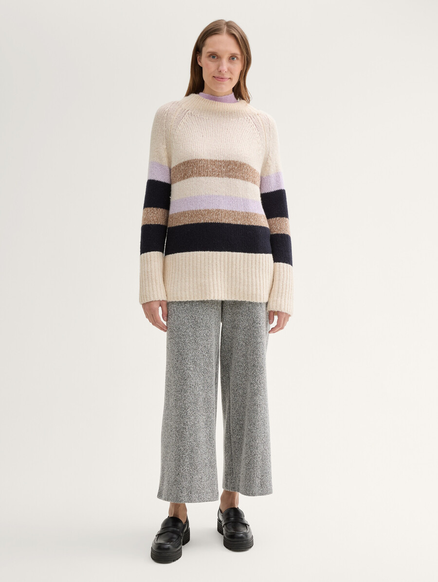 strickpullover mit streifenmuster