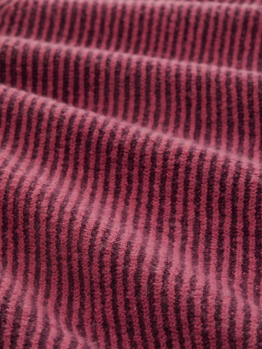 gerippter pullover mit stehkragen