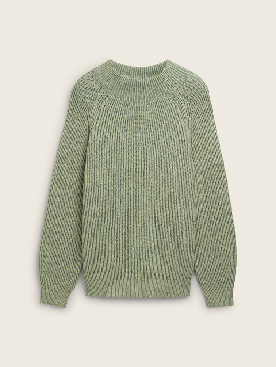 Übergröße – strickpullover mit stehkragen