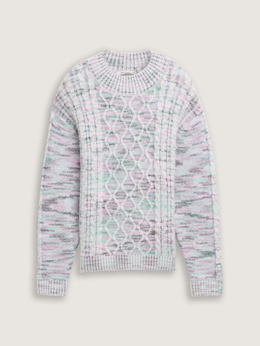 pullover mit zopfmuster