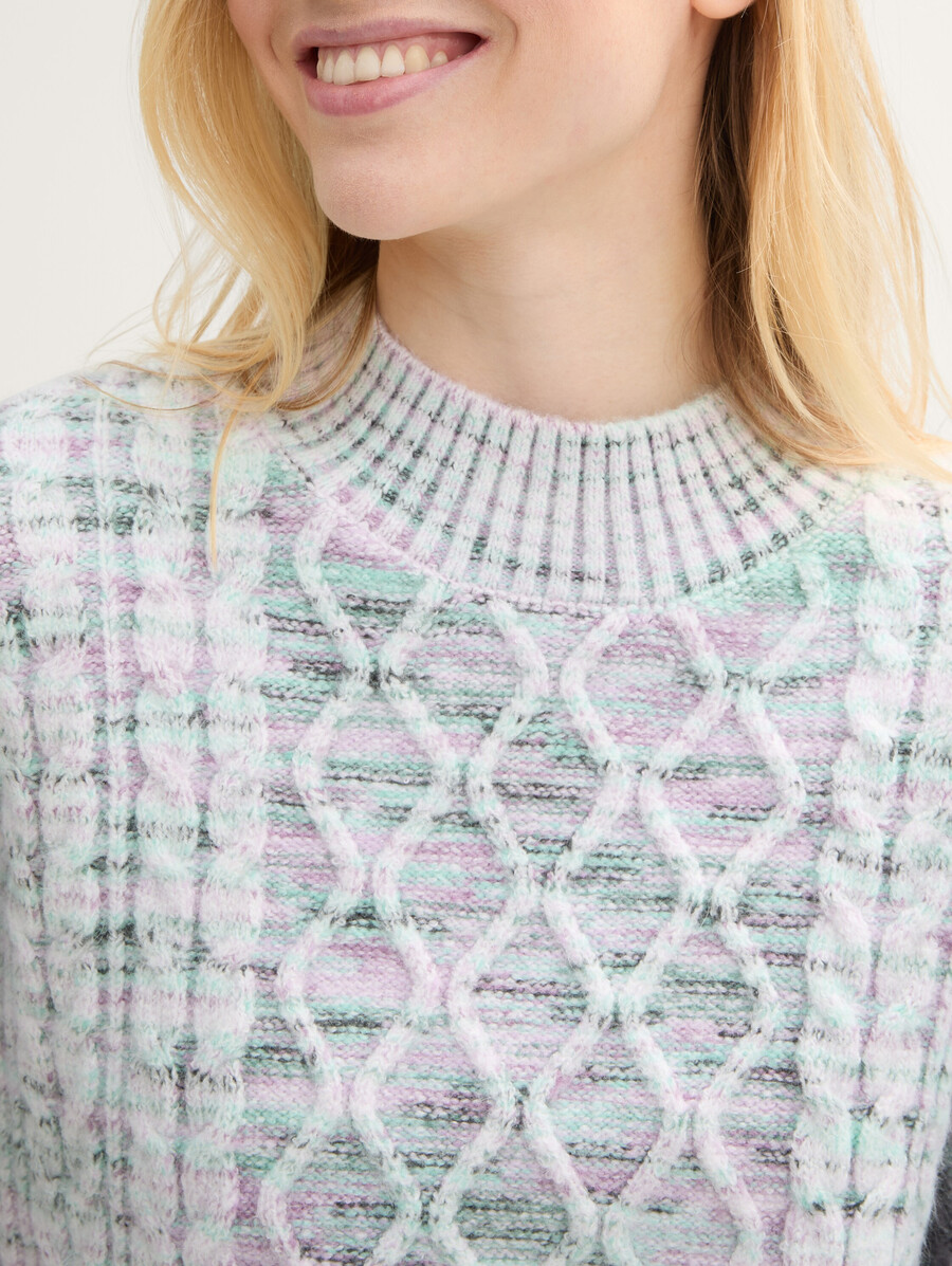 pullover mit zopfmuster