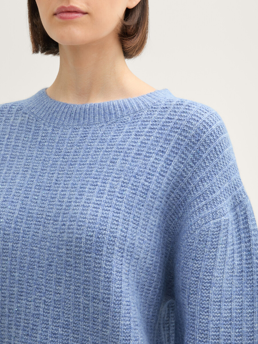 strickpullover mit pailletten