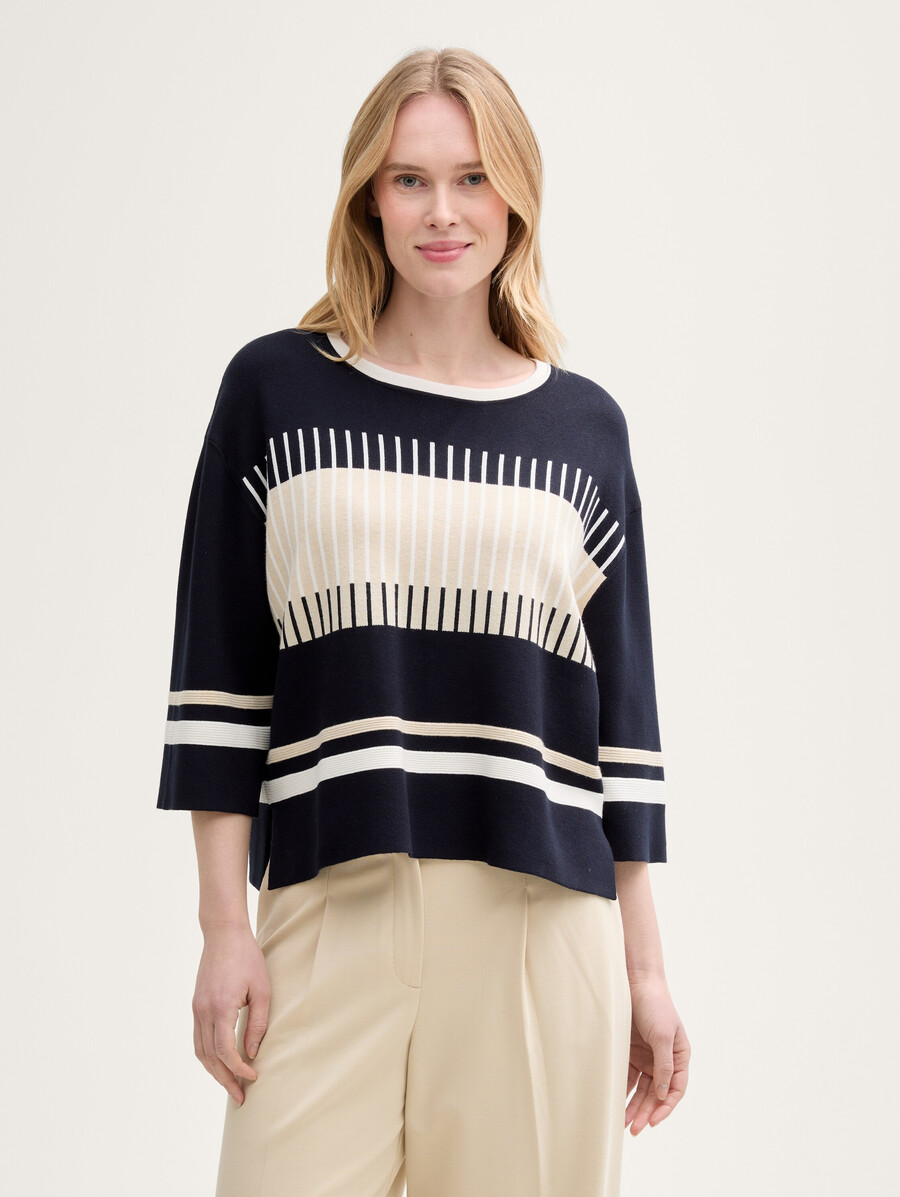 strickpullover mit streifenmuster