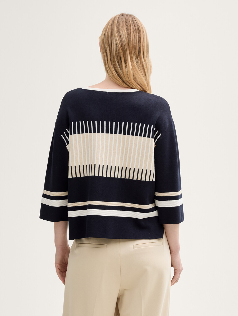 strickpullover mit streifenmuster