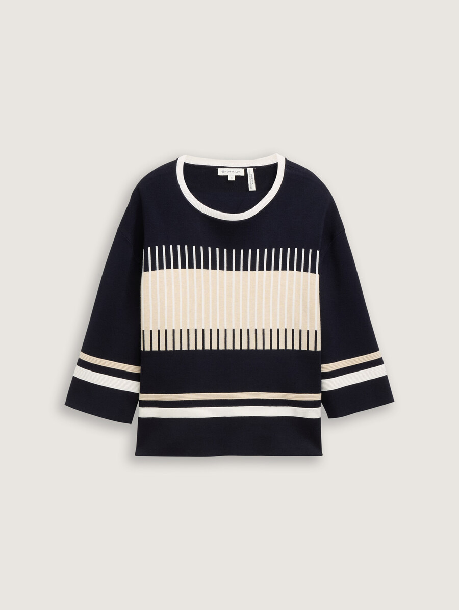 strickpullover mit streifenmuster