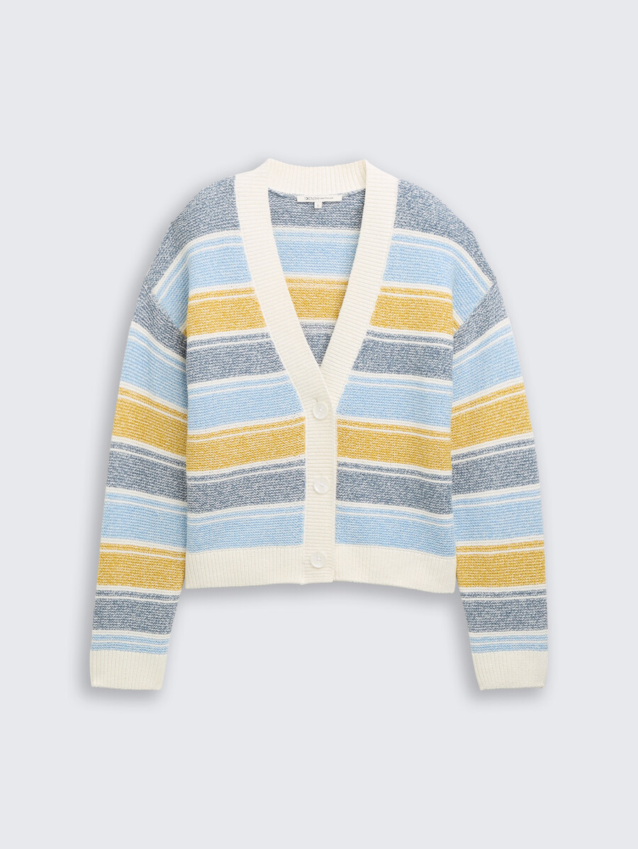 strickjacke in lockerer passform mit streifenmuster