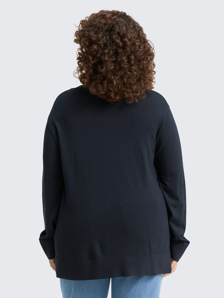 plus size – locker sitzender strickpullover