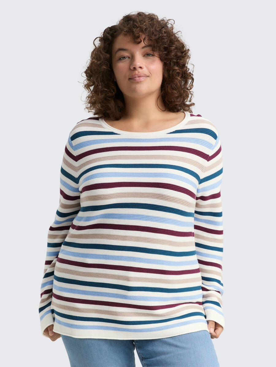 plus size – strickpullover aus bio-baumwolle