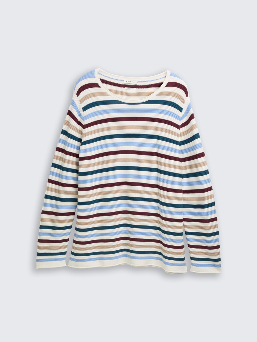 plus size – strickpullover aus bio-baumwolle