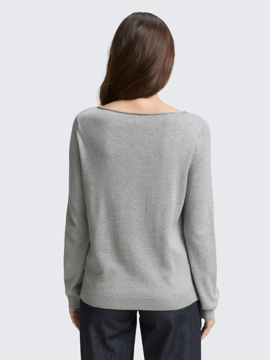 strickpullover mit u-boot-ausschnitt