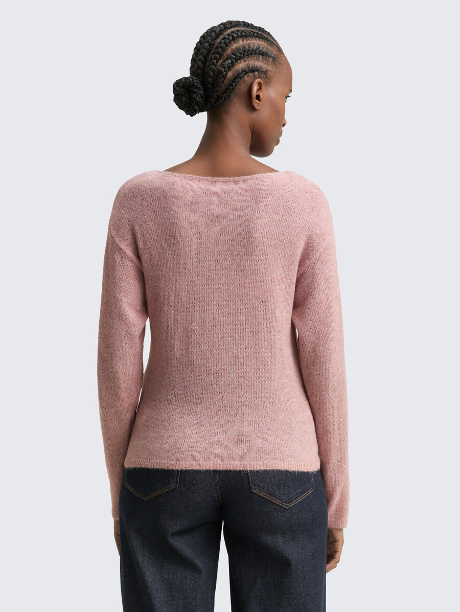 strickpullover mit u-boot-ausschnitt