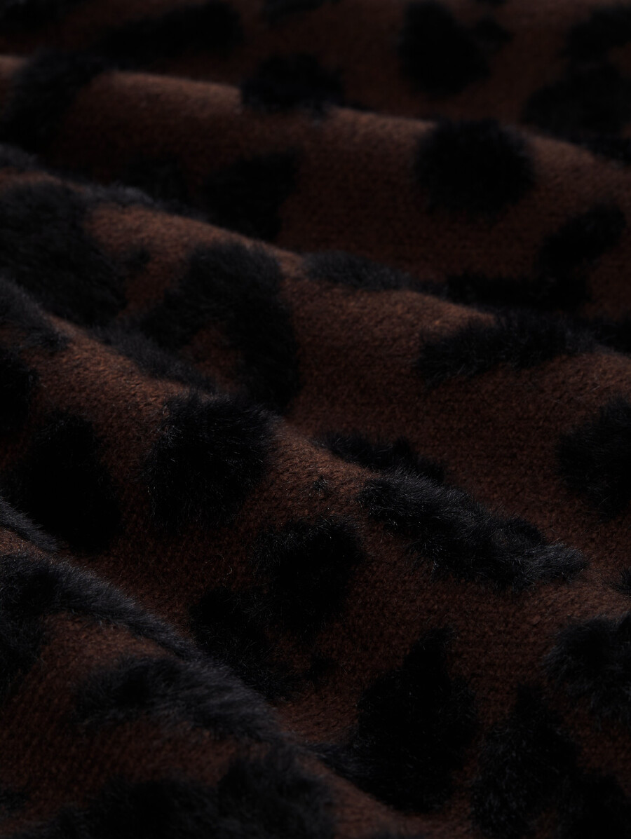 oversized strickpullover mit leopardenmuster