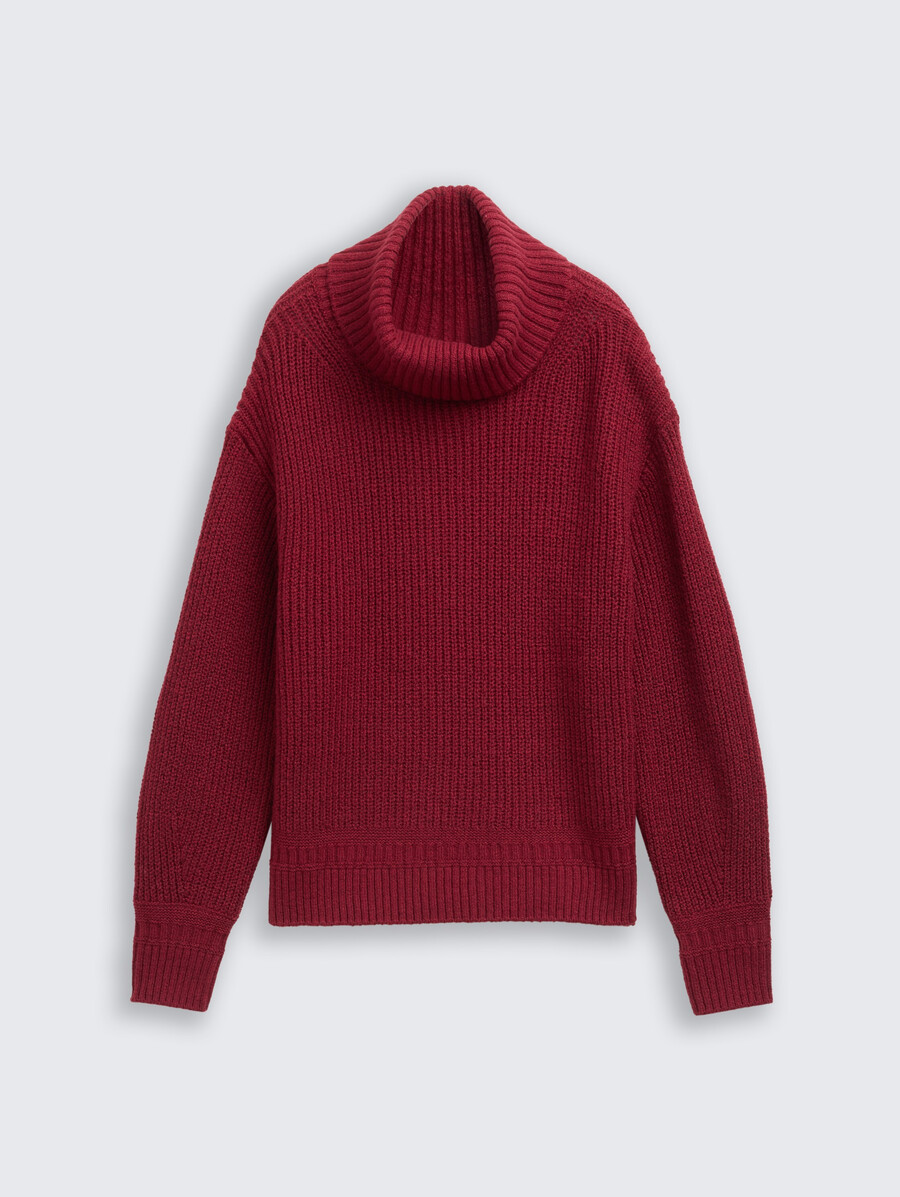 locker geschnittener rollkragenpullover