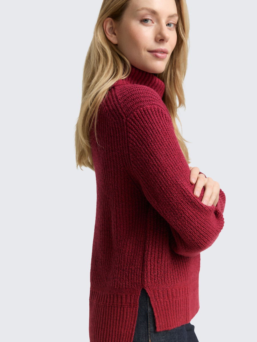 locker geschnittener rollkragenpullover
